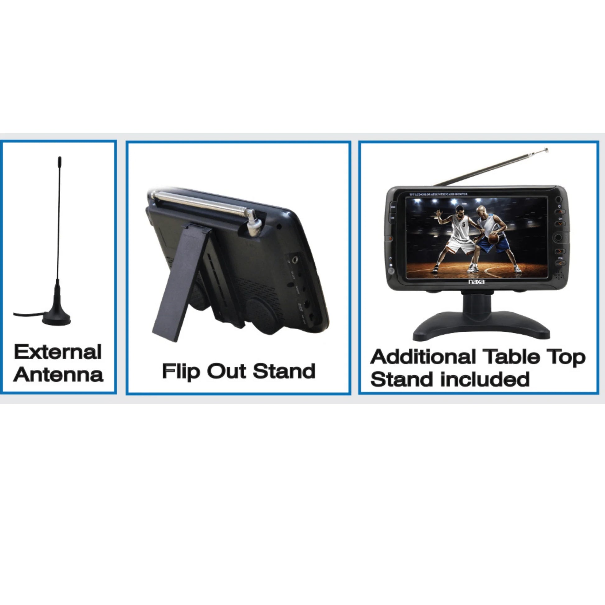 Naxa 7" Portable 12 Volt TV & Digital Multimedia Player (NT-70)