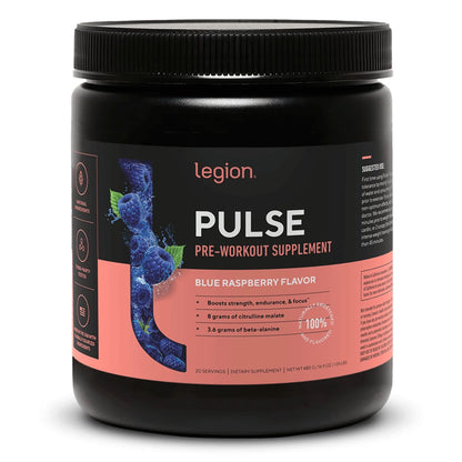 Pulse Pre-Workout Supplement Naturally Sweetened and Flavored